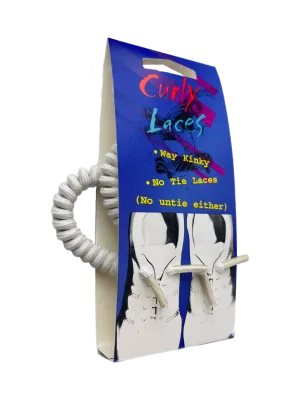 10 Seconds ® Curly Laces | White