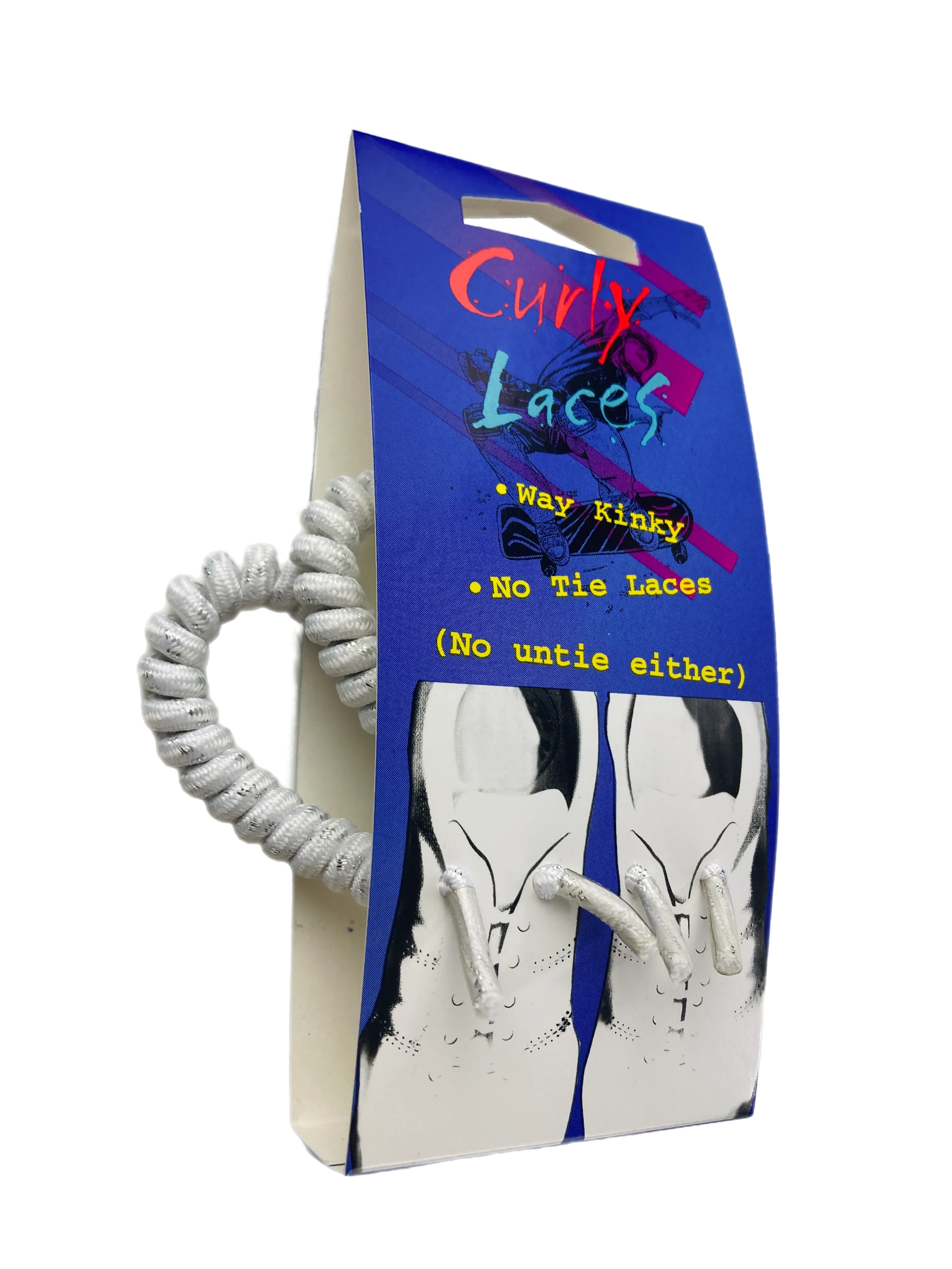 10 Seconds ® Curly Laces | White/Silver