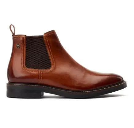 Base London Leather Portland Pull On Boot - Washed Tan