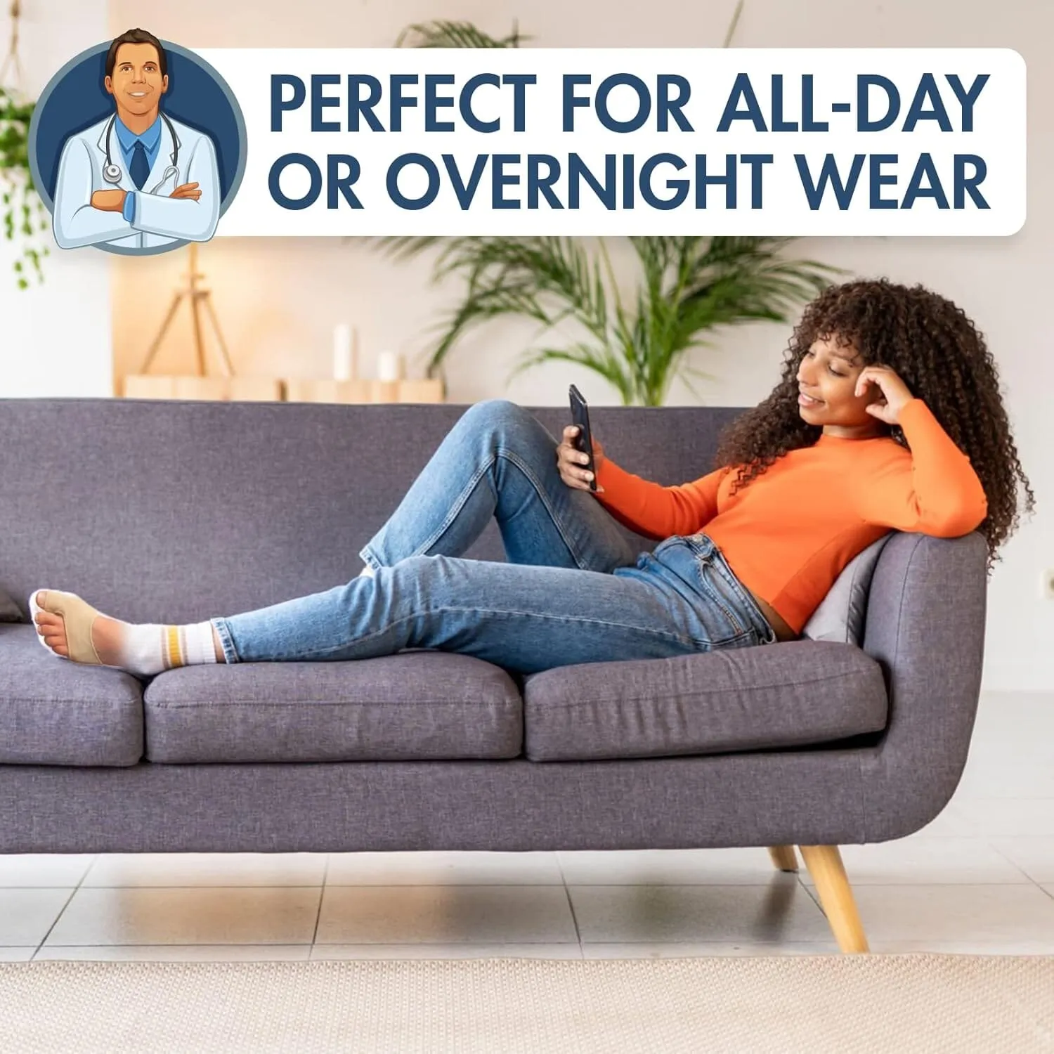 Dr. Frederick's Original Bunion Sleeves - 2ct. - Thin Bunion Relief Socks - Orthopedic Bunion Cushion for Women & Men - Gel Pad Bunion Guard, Big Toe Separator