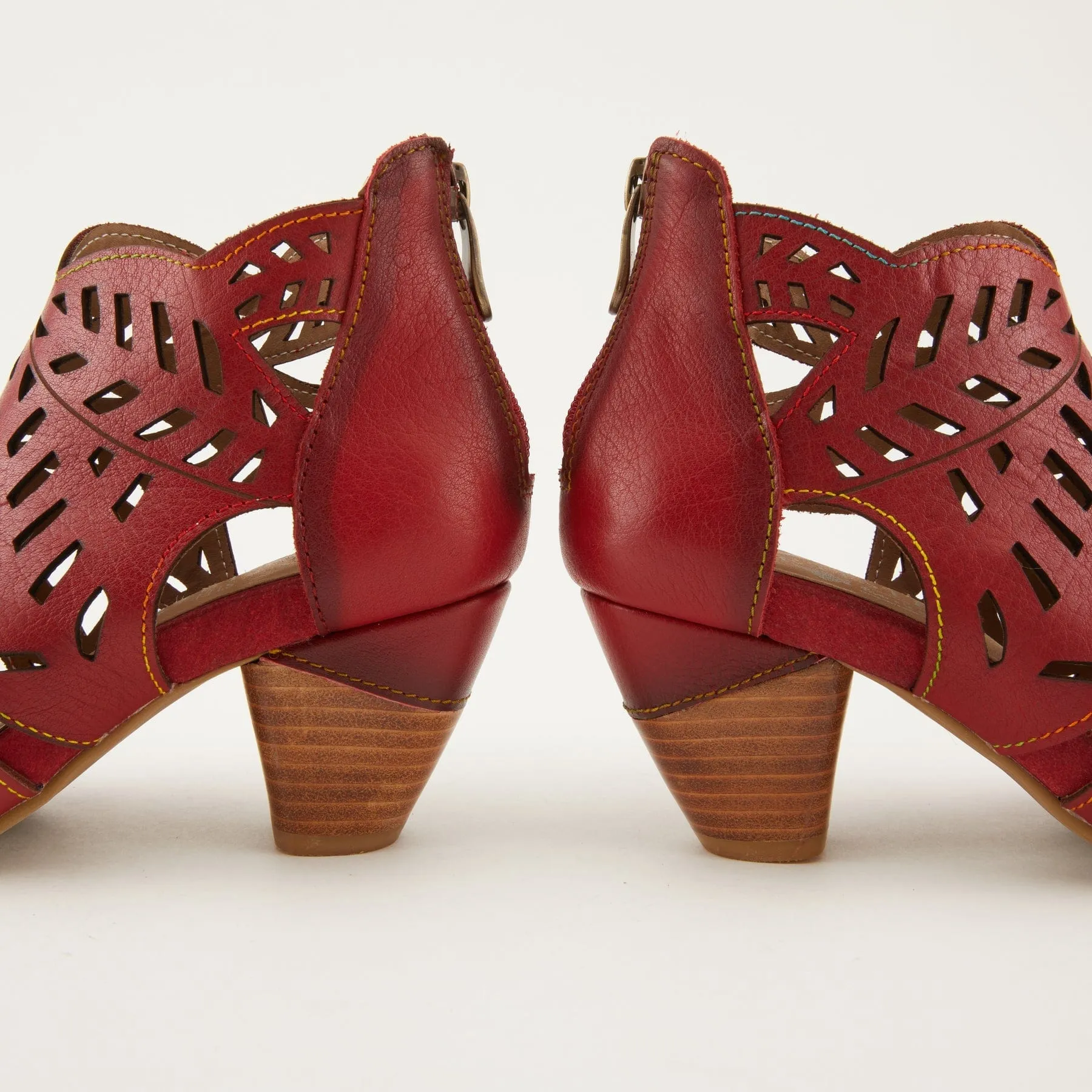 L'Artiste Women's Icon Fleur Heels- Red