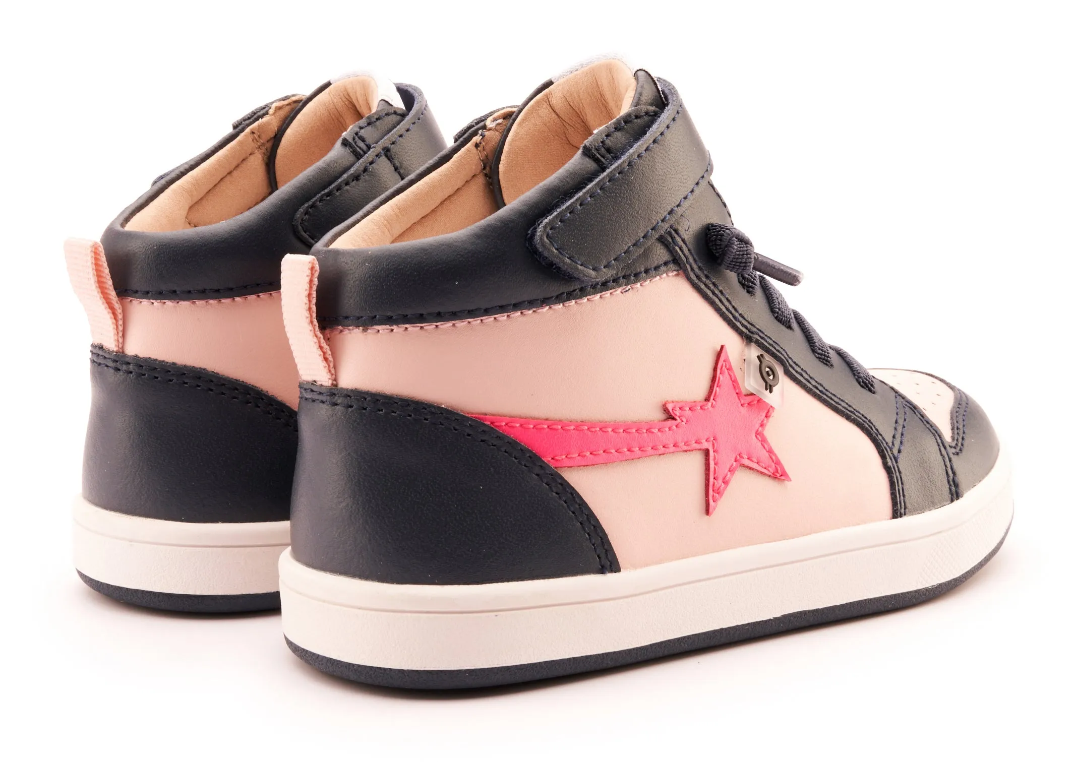 Old Soles Girl's 1007 Team-Star Casual Shoes - Powder Pink / Neon Pink