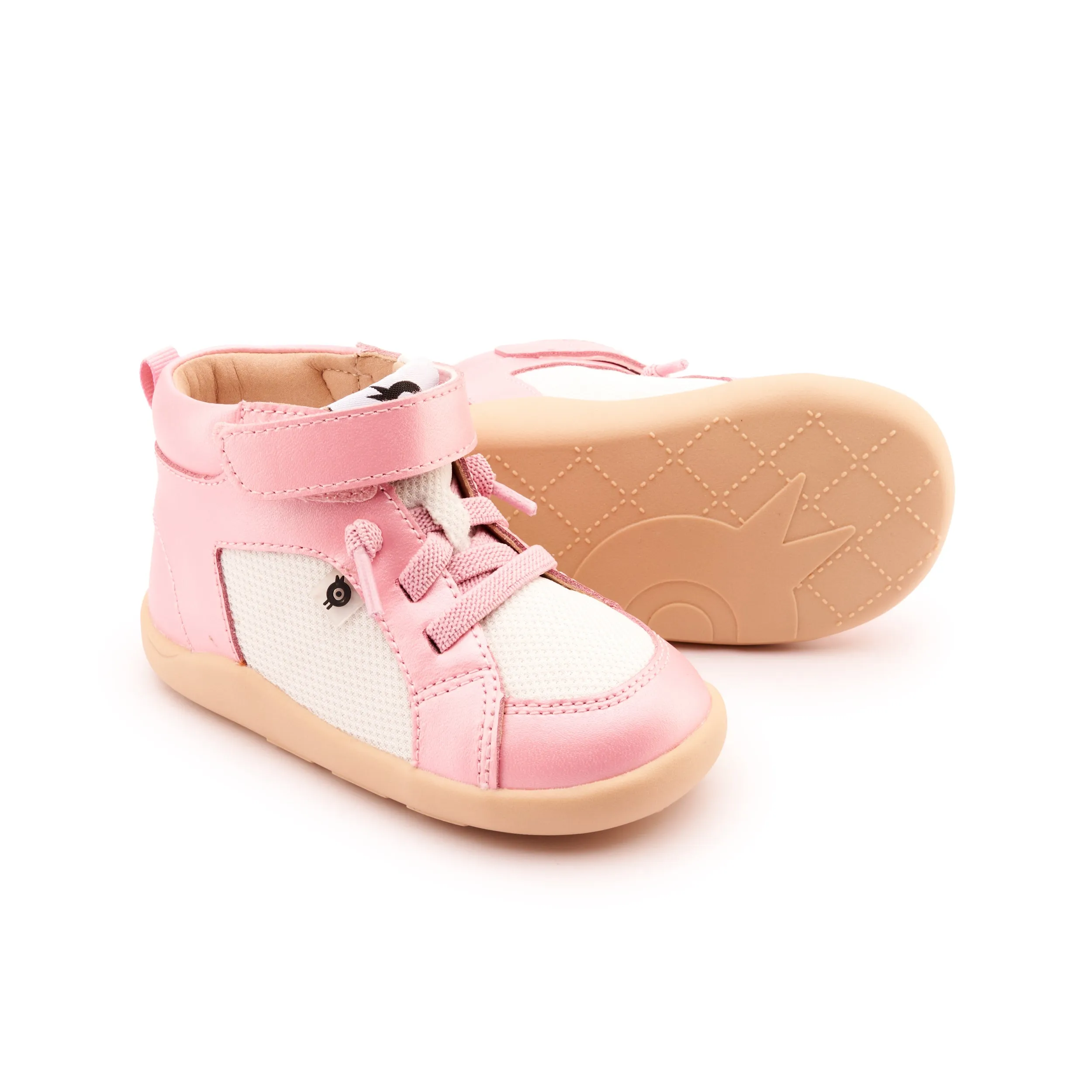 Old Soles Girl's 8045 Mainlander Casual Shoes - Pearlised Pink / White