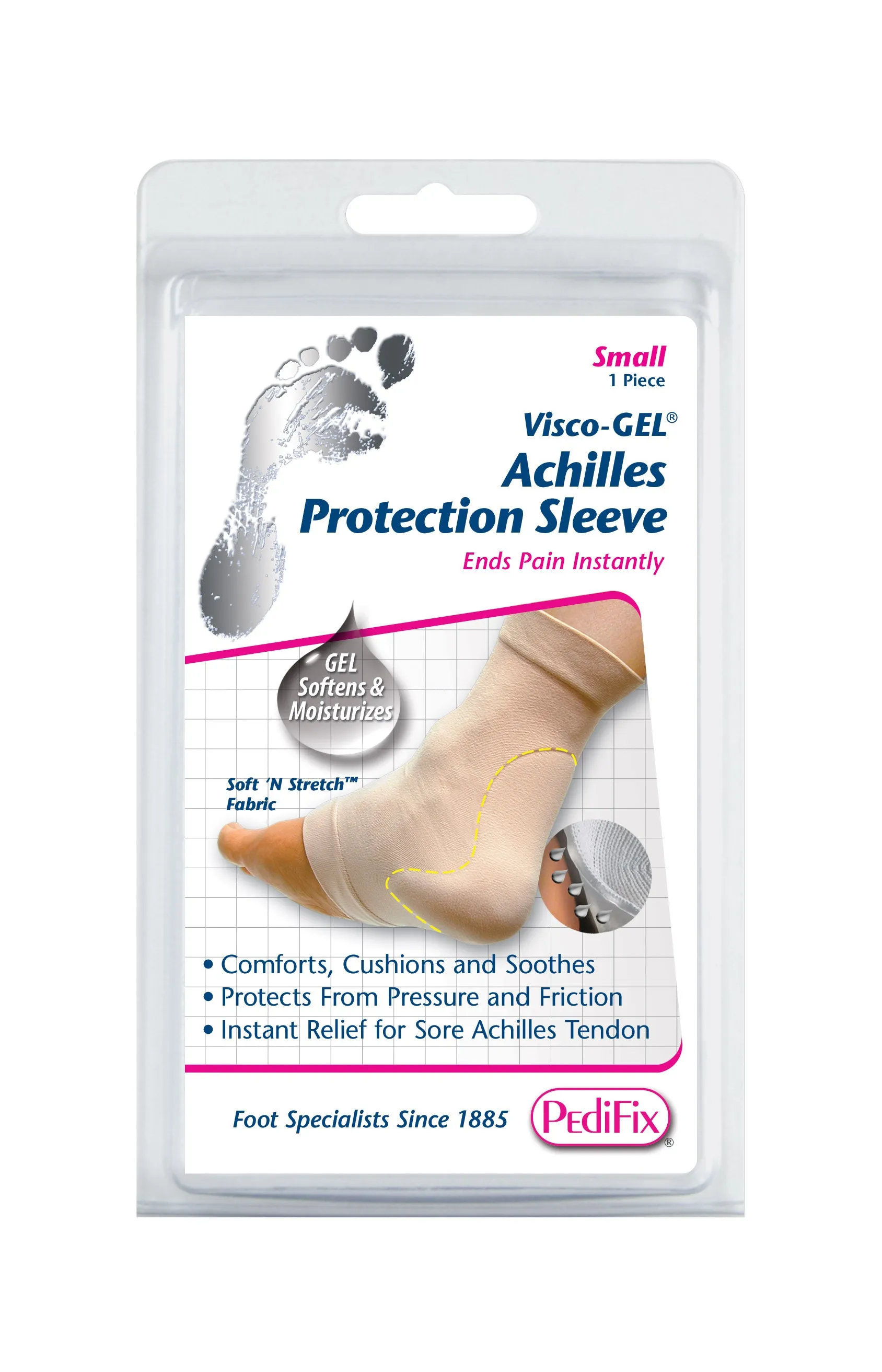 PEDIFIX VISCO GEL ACHILLES PROTECTION SLEEVE SMALL