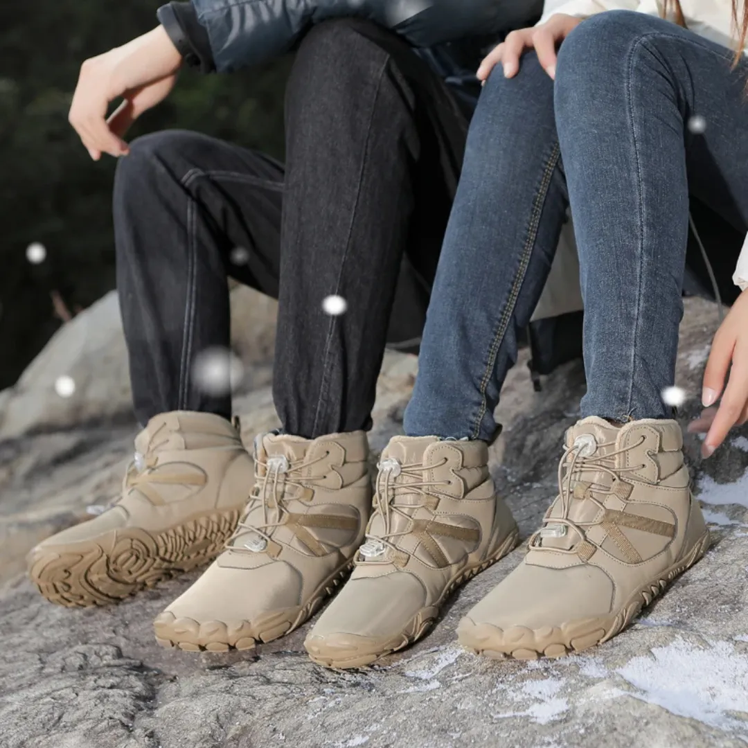 Ravello Big Size Waterproof Winter Barefoot Boots - Fur Lined Wide Toe Box Snow Boots