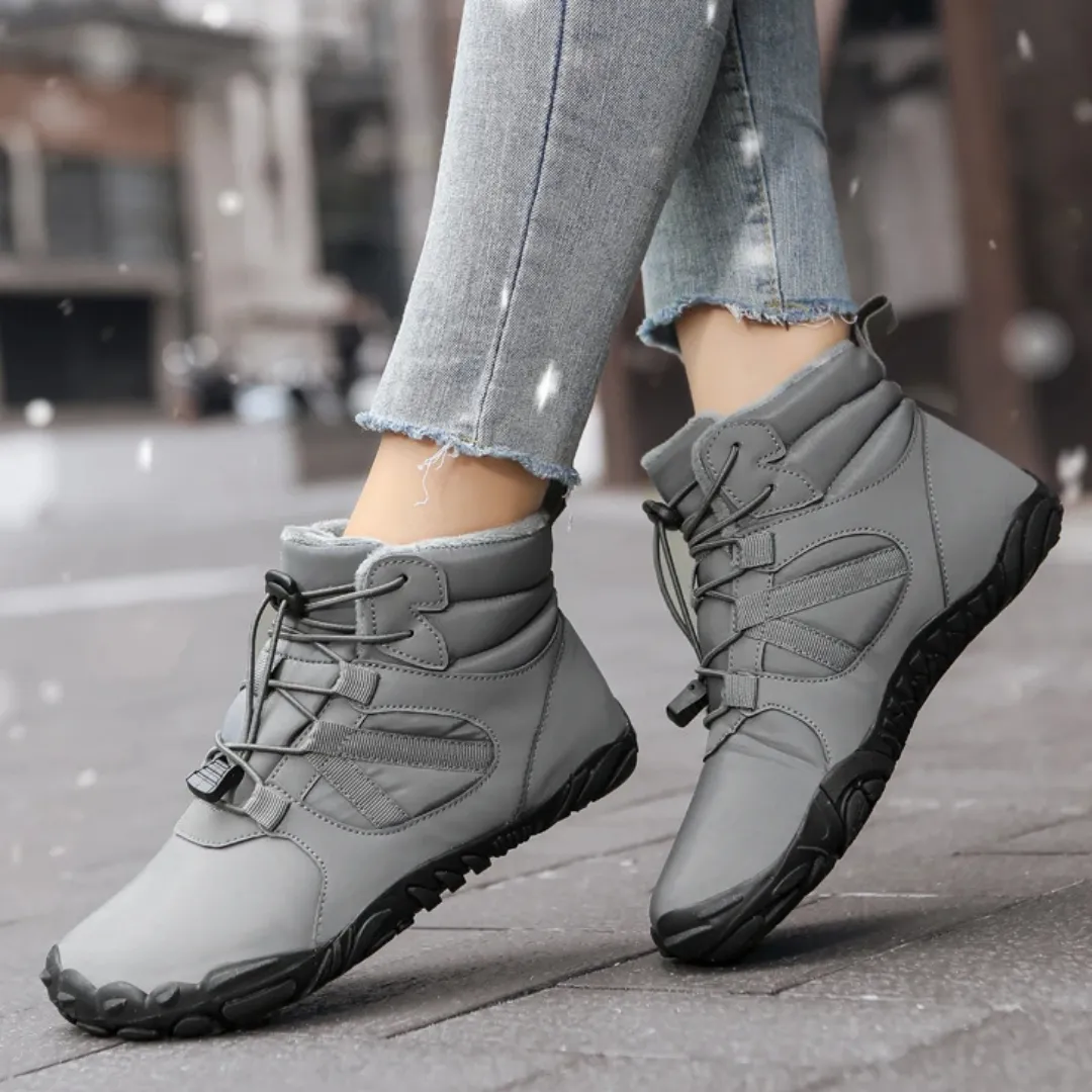 Ravello Big Size Waterproof Winter Barefoot Boots - Fur Lined Wide Toe Box Snow Boots
