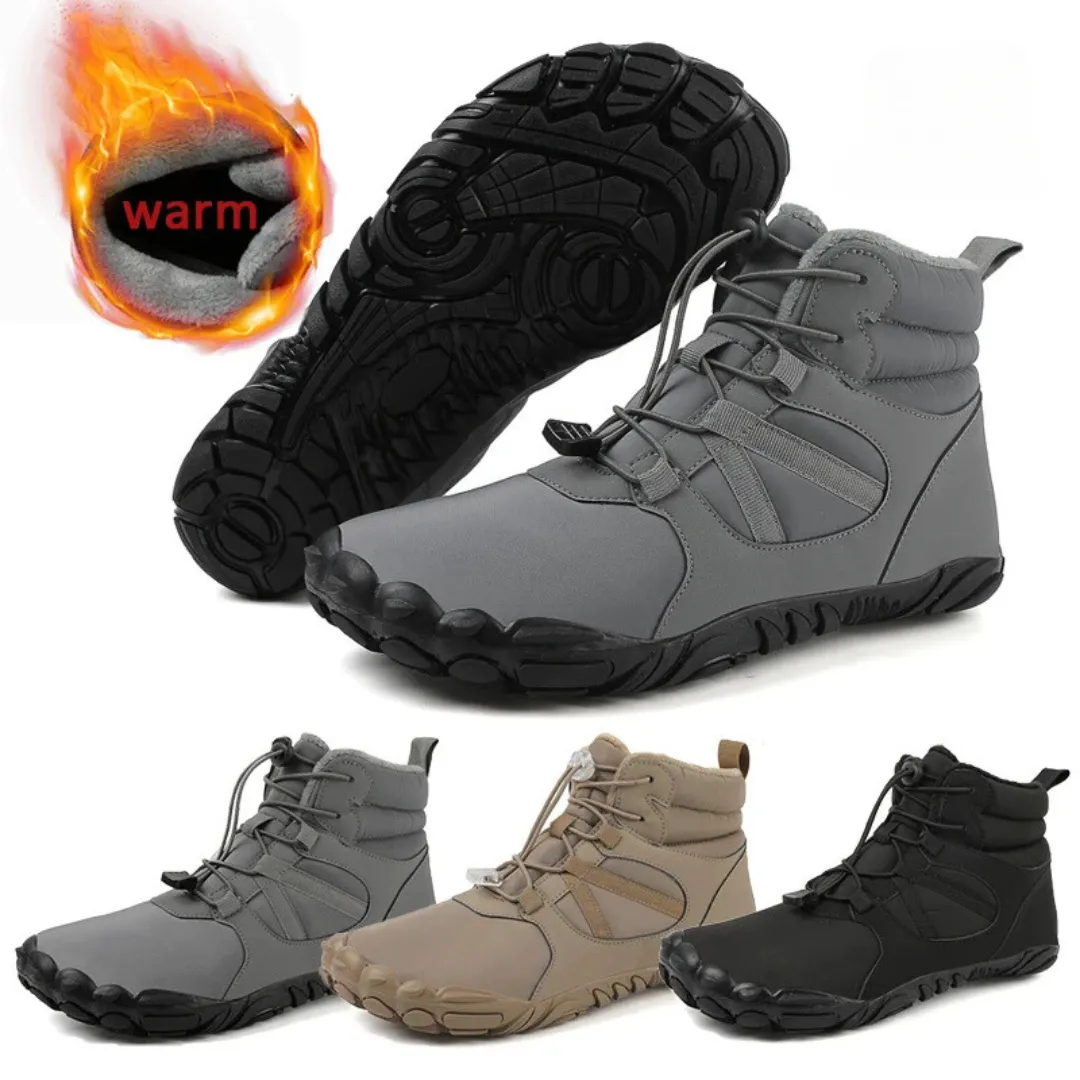 Ravello Big Size Waterproof Winter Barefoot Boots - Fur Lined Wide Toe Box Snow Boots