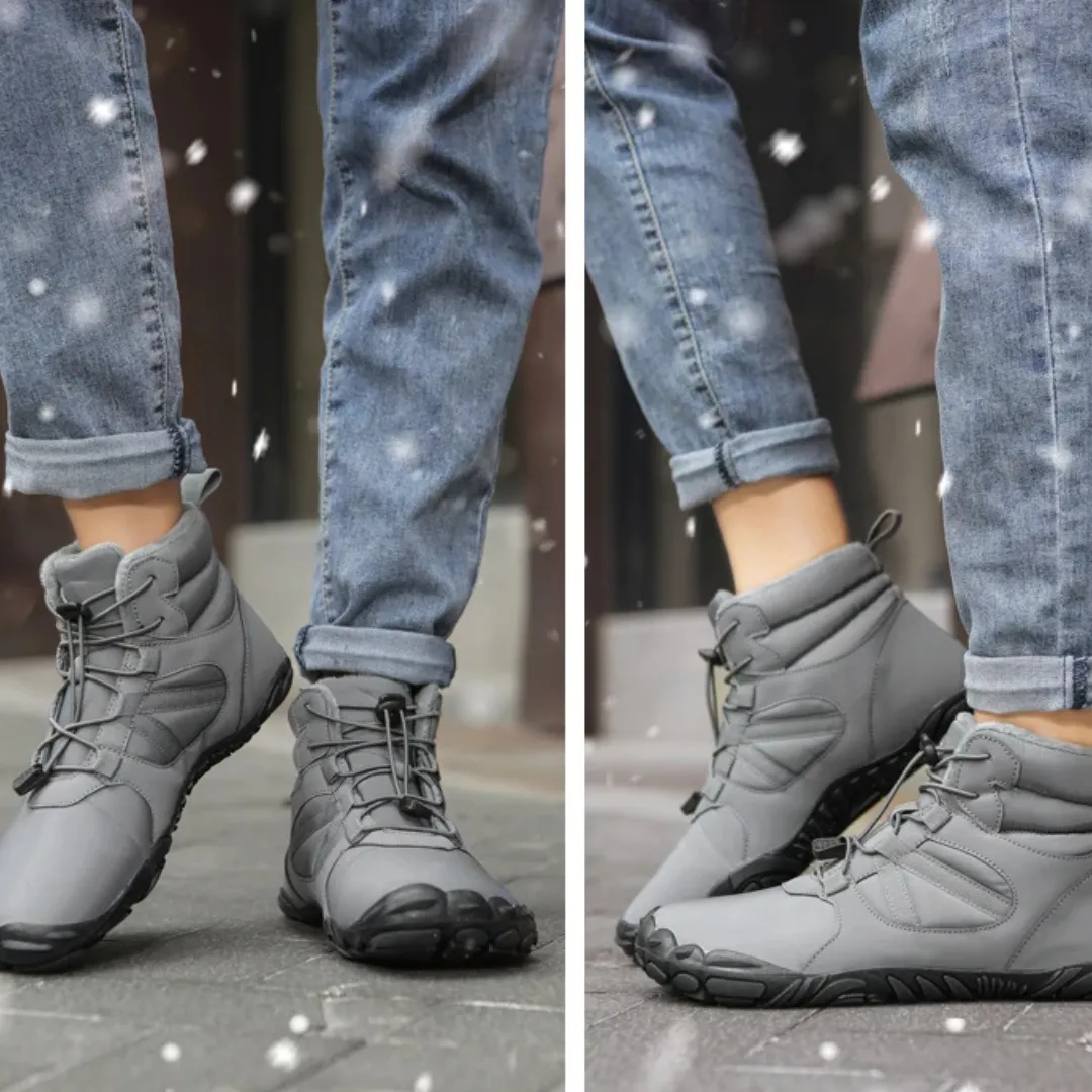 Ravello Big Size Waterproof Winter Barefoot Boots - Fur Lined Wide Toe Box Snow Boots