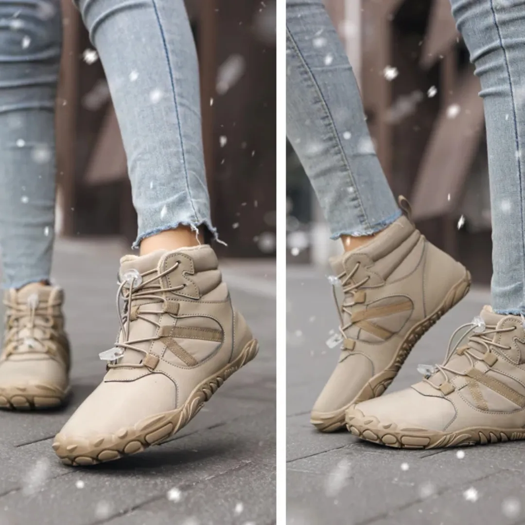 Ravello Big Size Waterproof Winter Barefoot Boots - Fur Lined Wide Toe Box Snow Boots