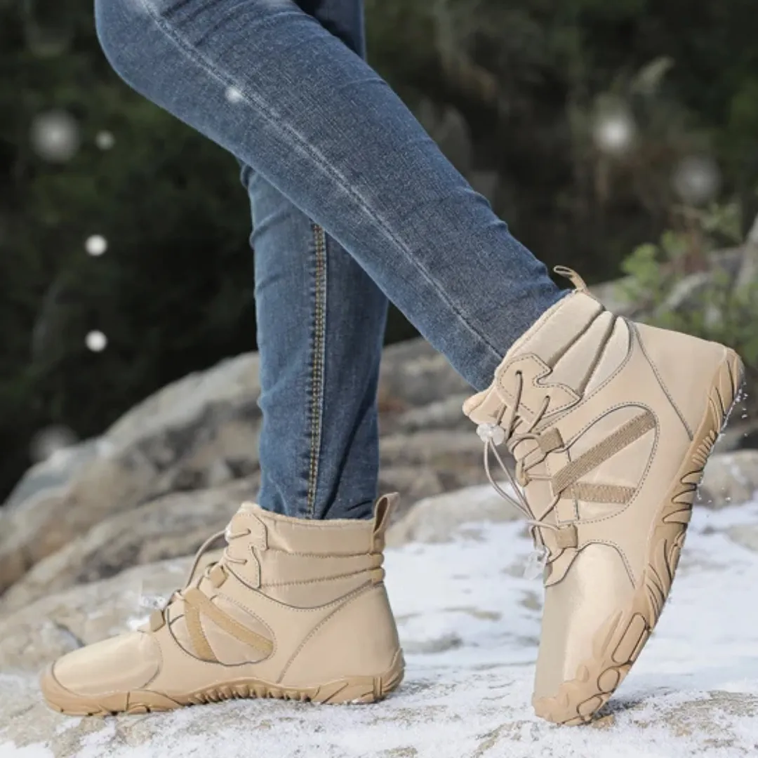 Ravello Big Size Waterproof Winter Barefoot Boots - Fur Lined Wide Toe Box Snow Boots