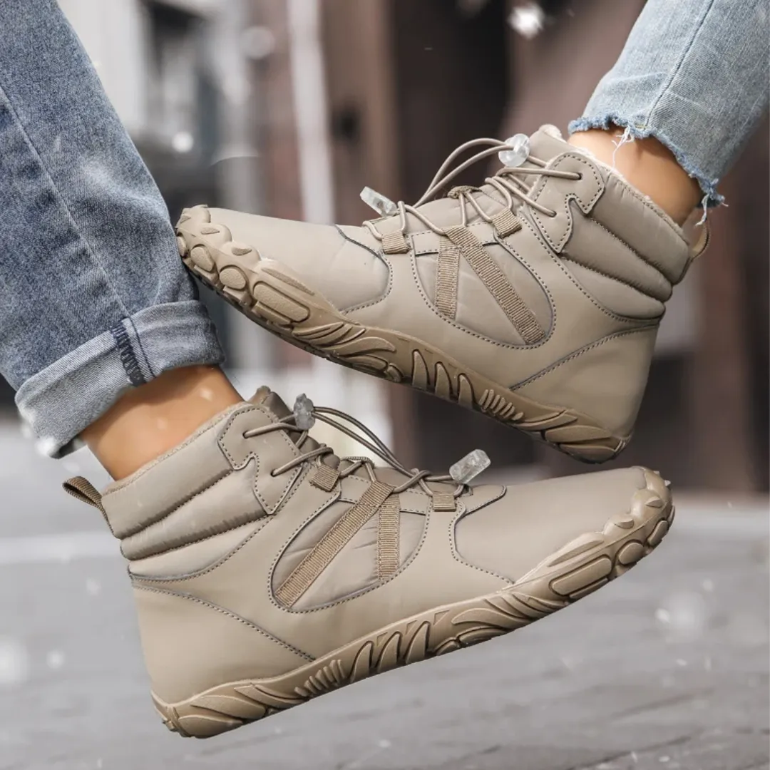 Ravello Big Size Waterproof Winter Barefoot Boots - Fur Lined Wide Toe Box Snow Boots