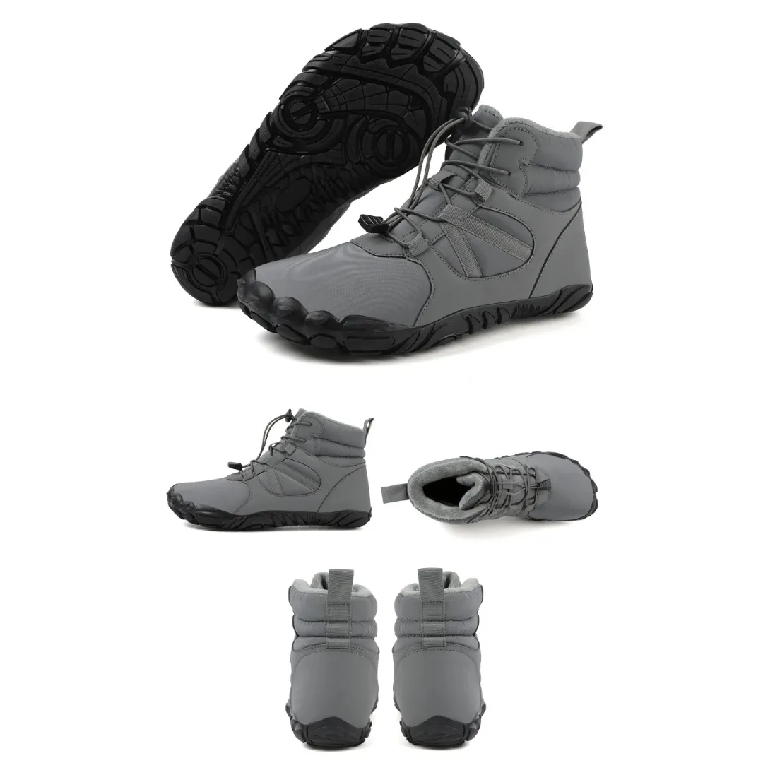 Ravello Big Size Waterproof Winter Barefoot Boots - Fur Lined Wide Toe Box Snow Boots