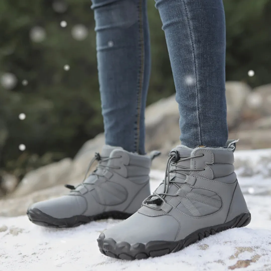 Ravello Big Size Waterproof Winter Barefoot Boots - Fur Lined Wide Toe Box Snow Boots
