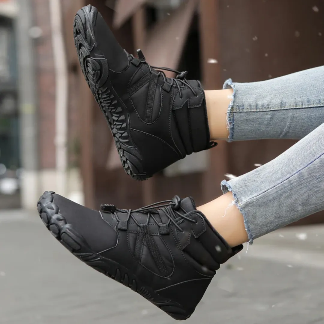 Ravello Big Size Waterproof Winter Barefoot Boots - Fur Lined Wide Toe Box Snow Boots