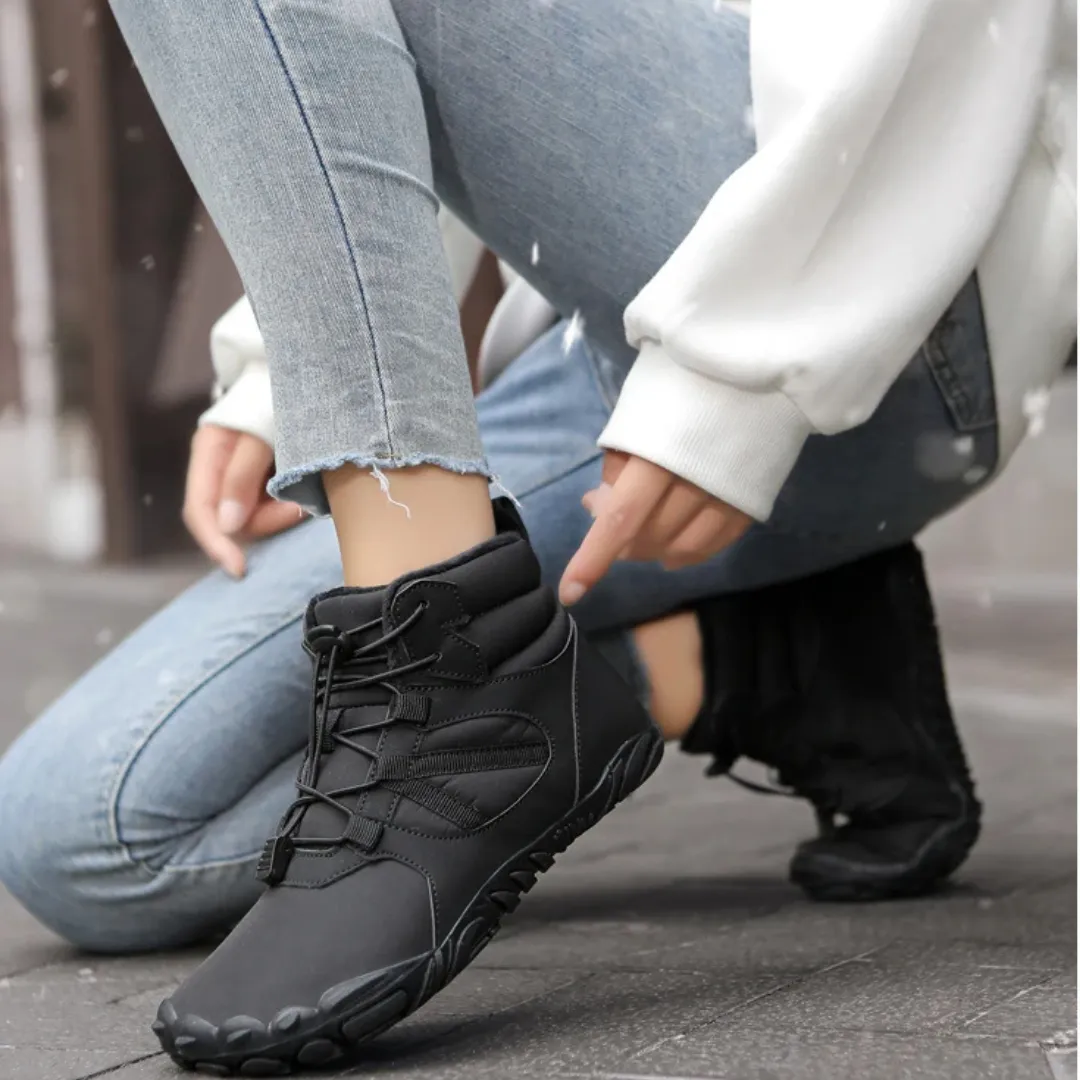 Ravello Big Size Waterproof Winter Barefoot Boots - Fur Lined Wide Toe Box Snow Boots