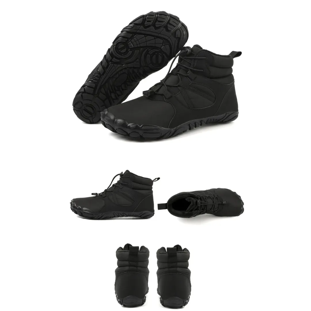Ravello Big Size Waterproof Winter Barefoot Boots - Fur Lined Wide Toe Box Snow Boots