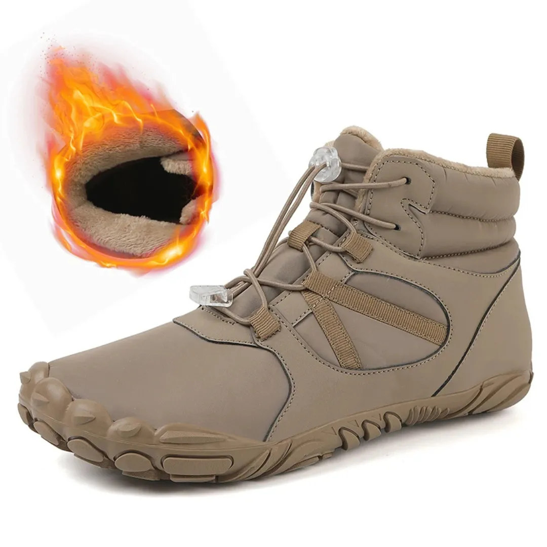 Ravello Big Size Waterproof Winter Barefoot Boots - Fur Lined Wide Toe Box Snow Boots