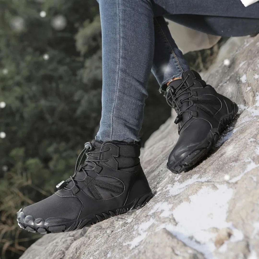 Ravello Big Size Waterproof Winter Barefoot Boots - Fur Lined Wide Toe Box Snow Boots
