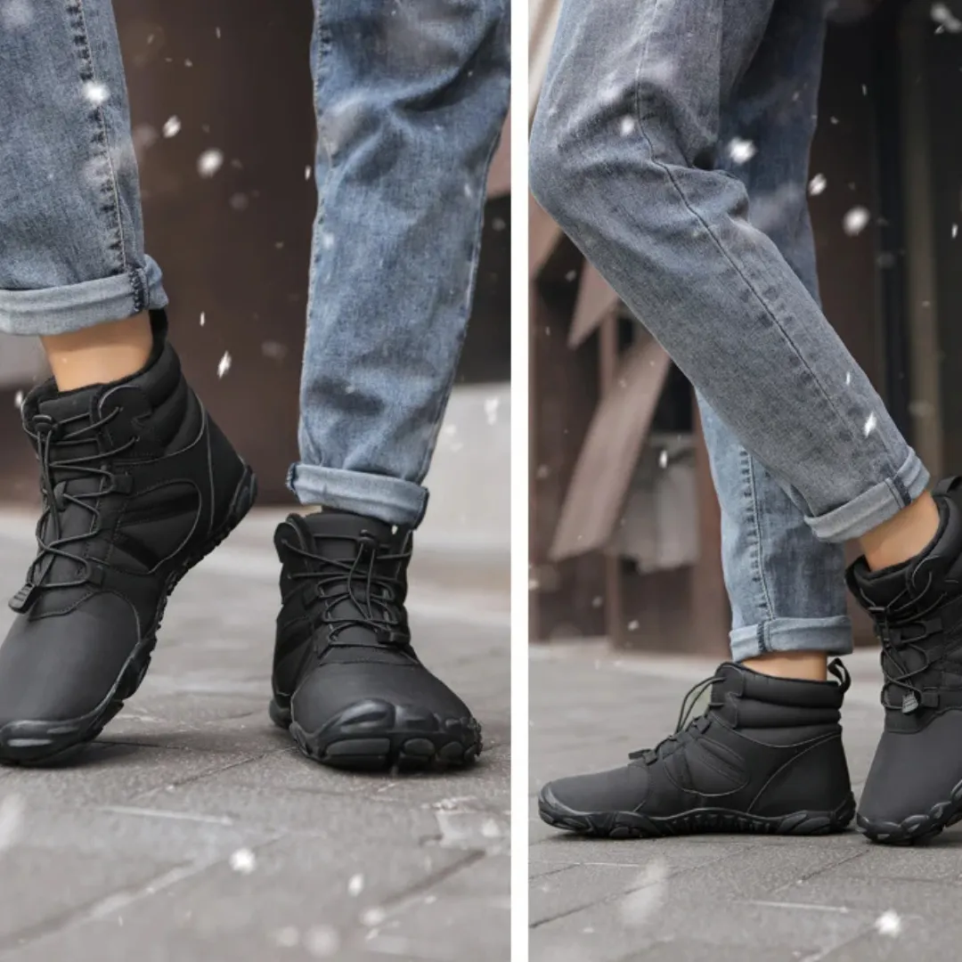 Ravello Big Size Waterproof Winter Barefoot Boots - Fur Lined Wide Toe Box Snow Boots
