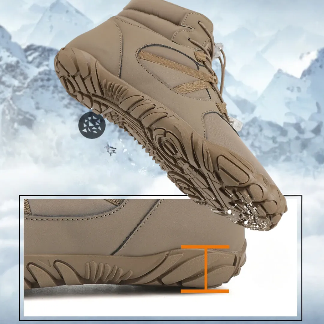 Ravello Big Size Waterproof Winter Barefoot Boots - Fur Lined Wide Toe Box Snow Boots