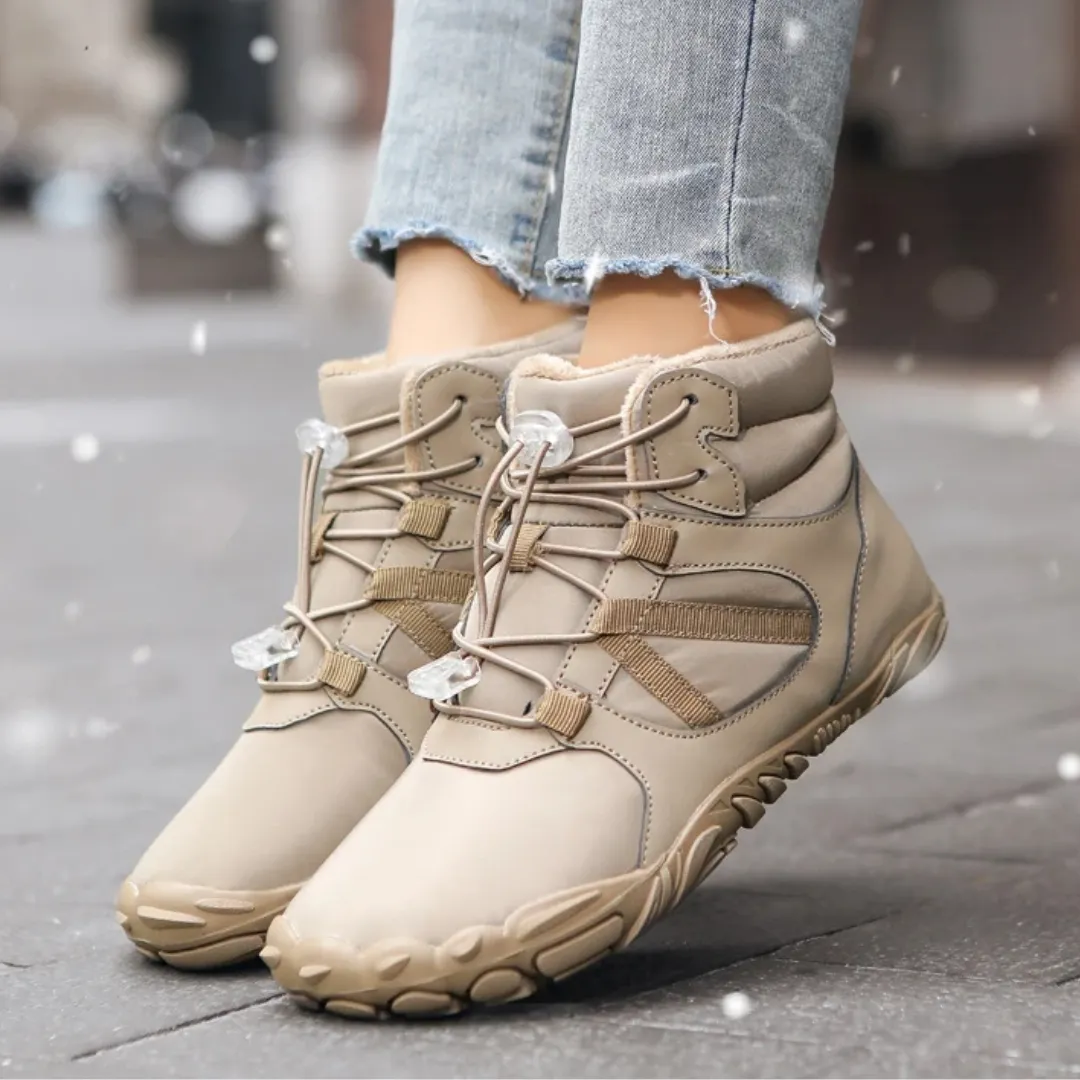Ravello Big Size Waterproof Winter Barefoot Boots - Fur Lined Wide Toe Box Snow Boots