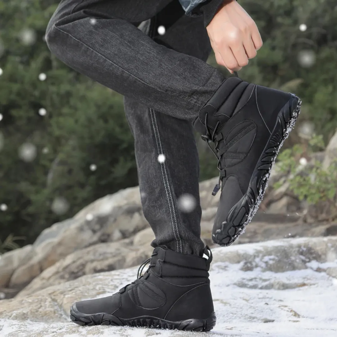 Ravello Big Size Waterproof Winter Barefoot Boots - Fur Lined Wide Toe Box Snow Boots