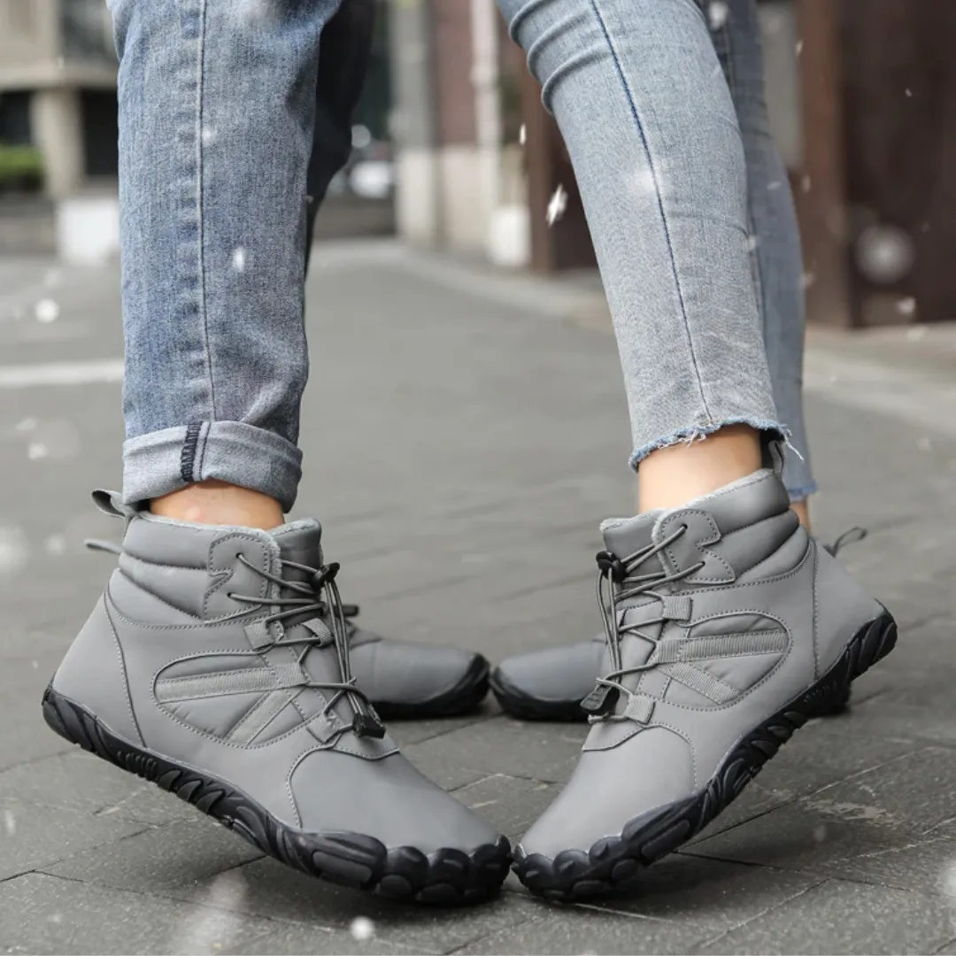 Ravello Big Size Waterproof Winter Barefoot Boots - Fur Lined Wide Toe Box Snow Boots