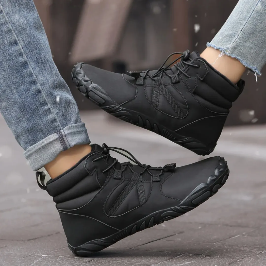Ravello Big Size Waterproof Winter Barefoot Boots - Fur Lined Wide Toe Box Snow Boots