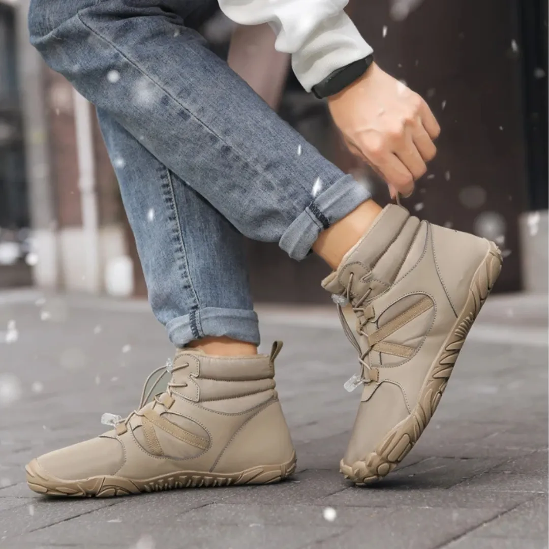 Ravello Big Size Waterproof Winter Barefoot Boots - Fur Lined Wide Toe Box Snow Boots