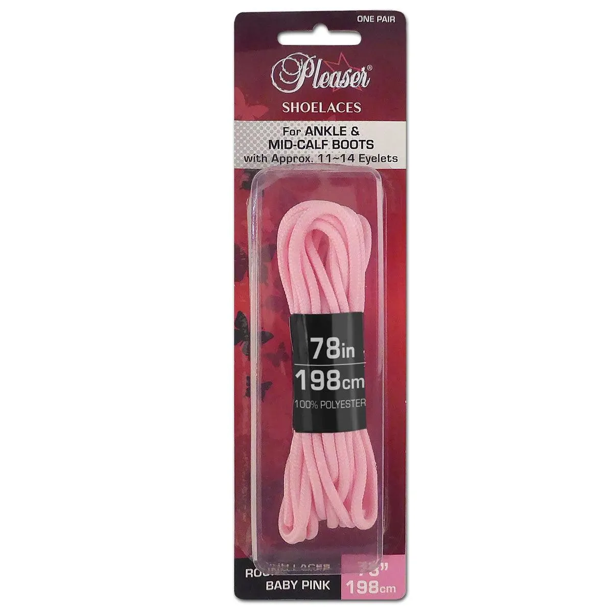 SL-ANKLE-PL Pink 198CM Shoe Laces