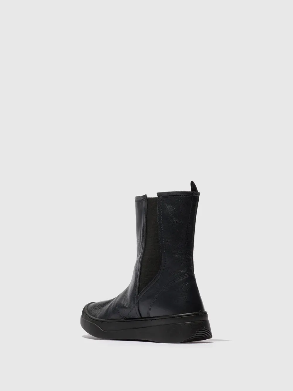 Softinos Women's AMBE757SOFLeather Chelsea Boots Black