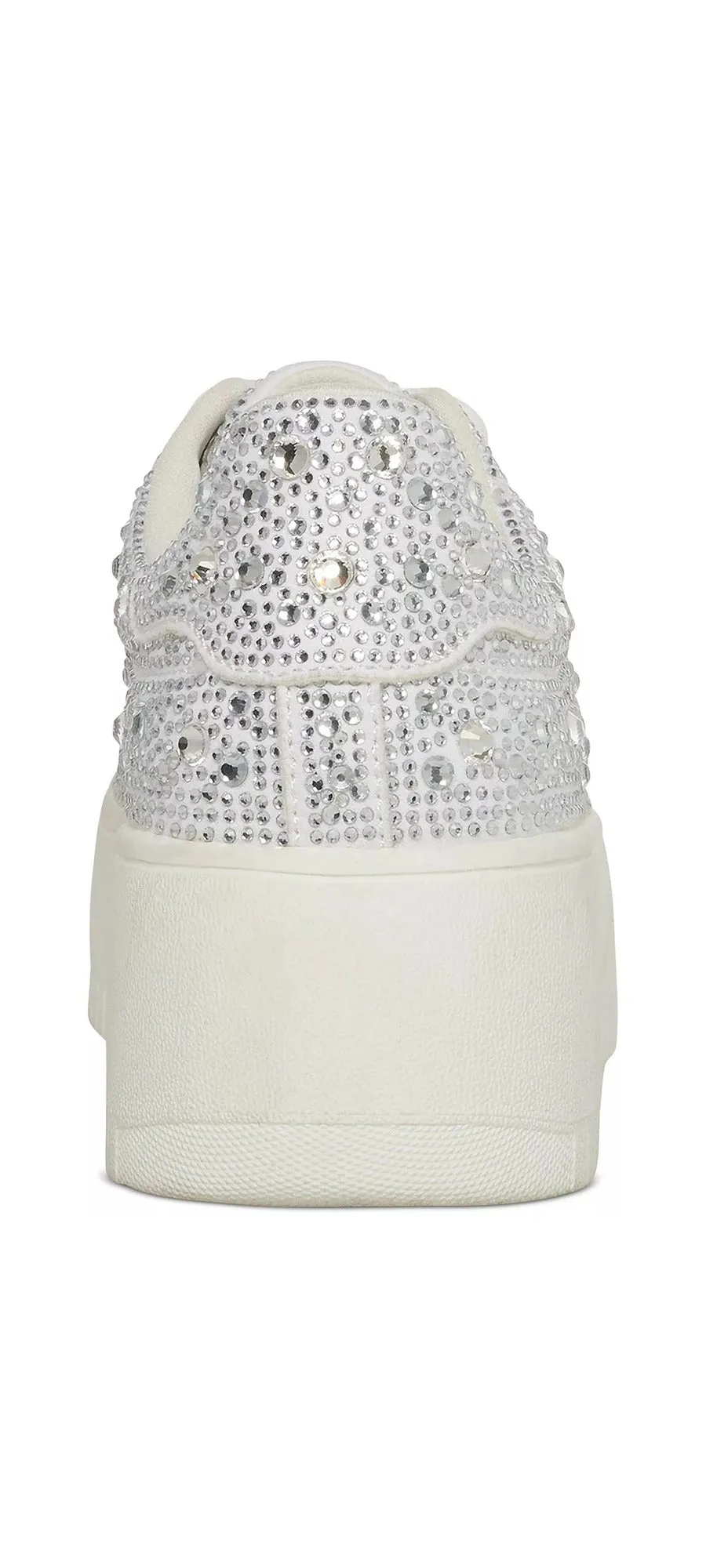 Steve Madden Rockaway-R White Lace Up Rounded Toe Low Top Fashion Sneakers