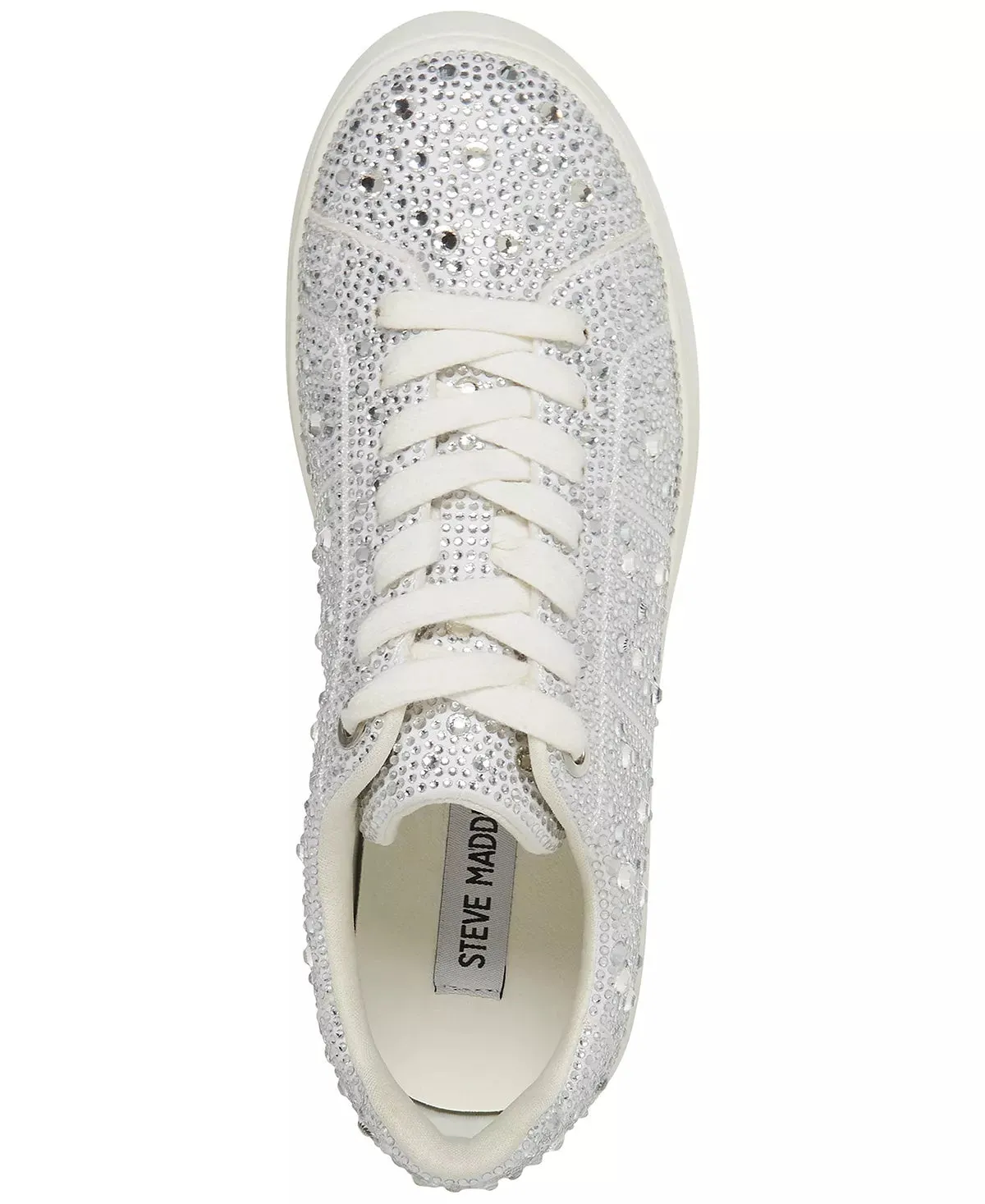 Steve Madden Rockaway-R White Lace Up Rounded Toe Low Top Fashion Sneakers