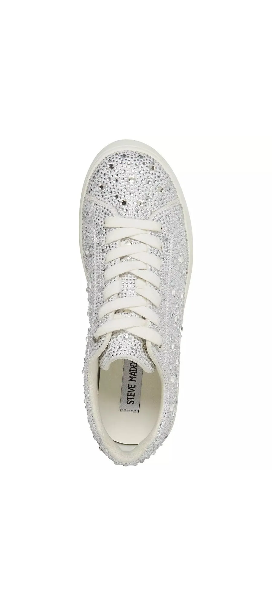 Steve Madden Rockaway-R White Lace Up Rounded Toe Low Top Fashion Sneakers