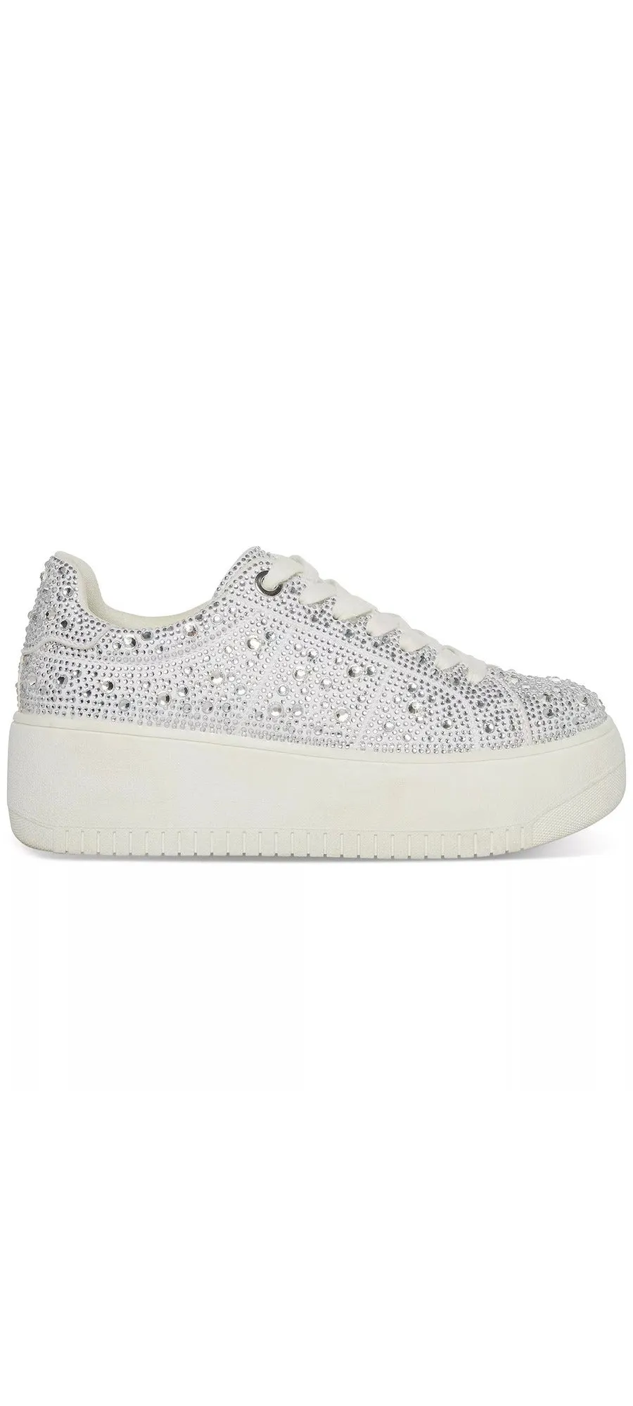 Steve Madden Rockaway-R White Lace Up Rounded Toe Low Top Fashion Sneakers