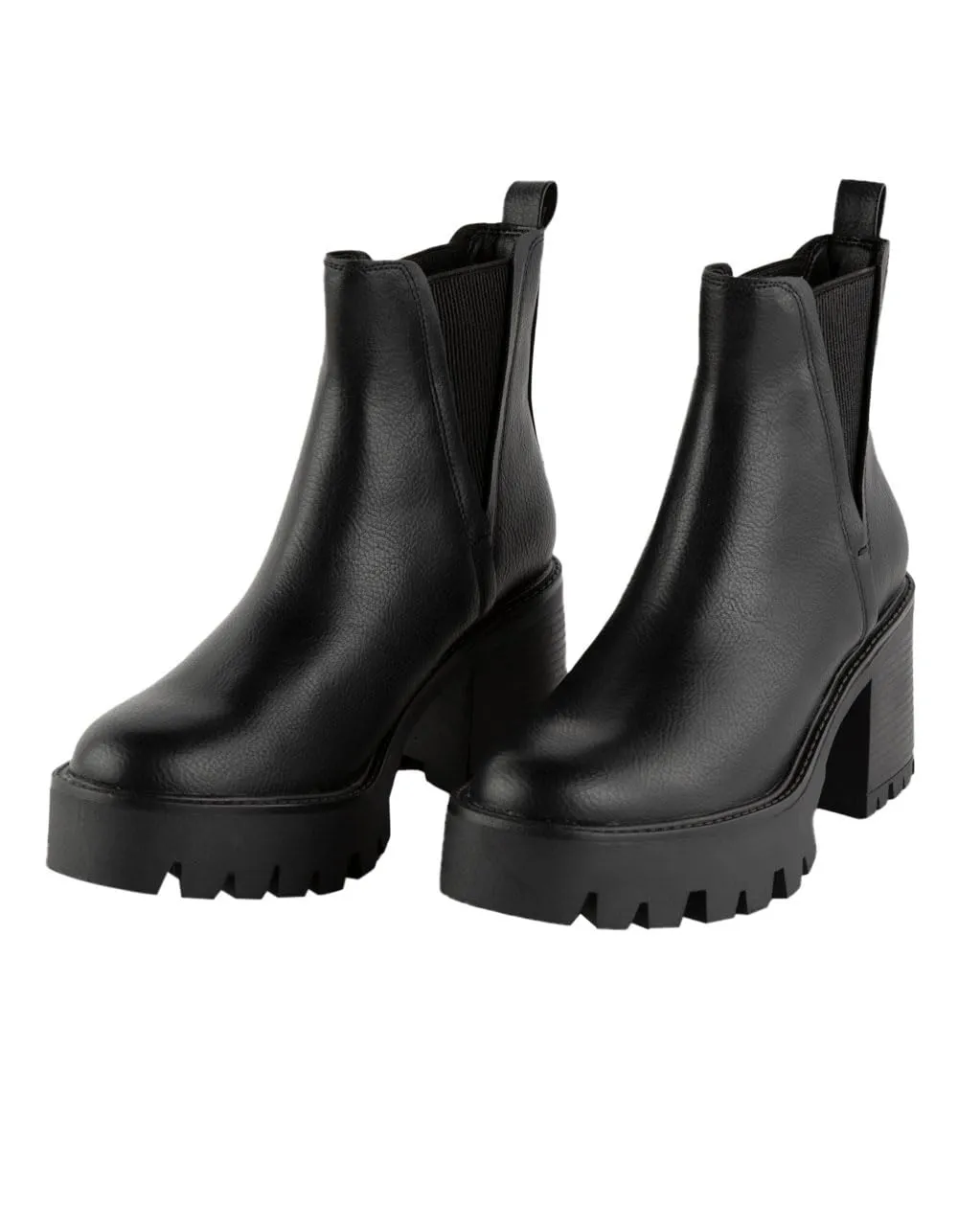 Women's Shoes MIA RUSTY Platform Chelsea Boots GS1373401 BLACK