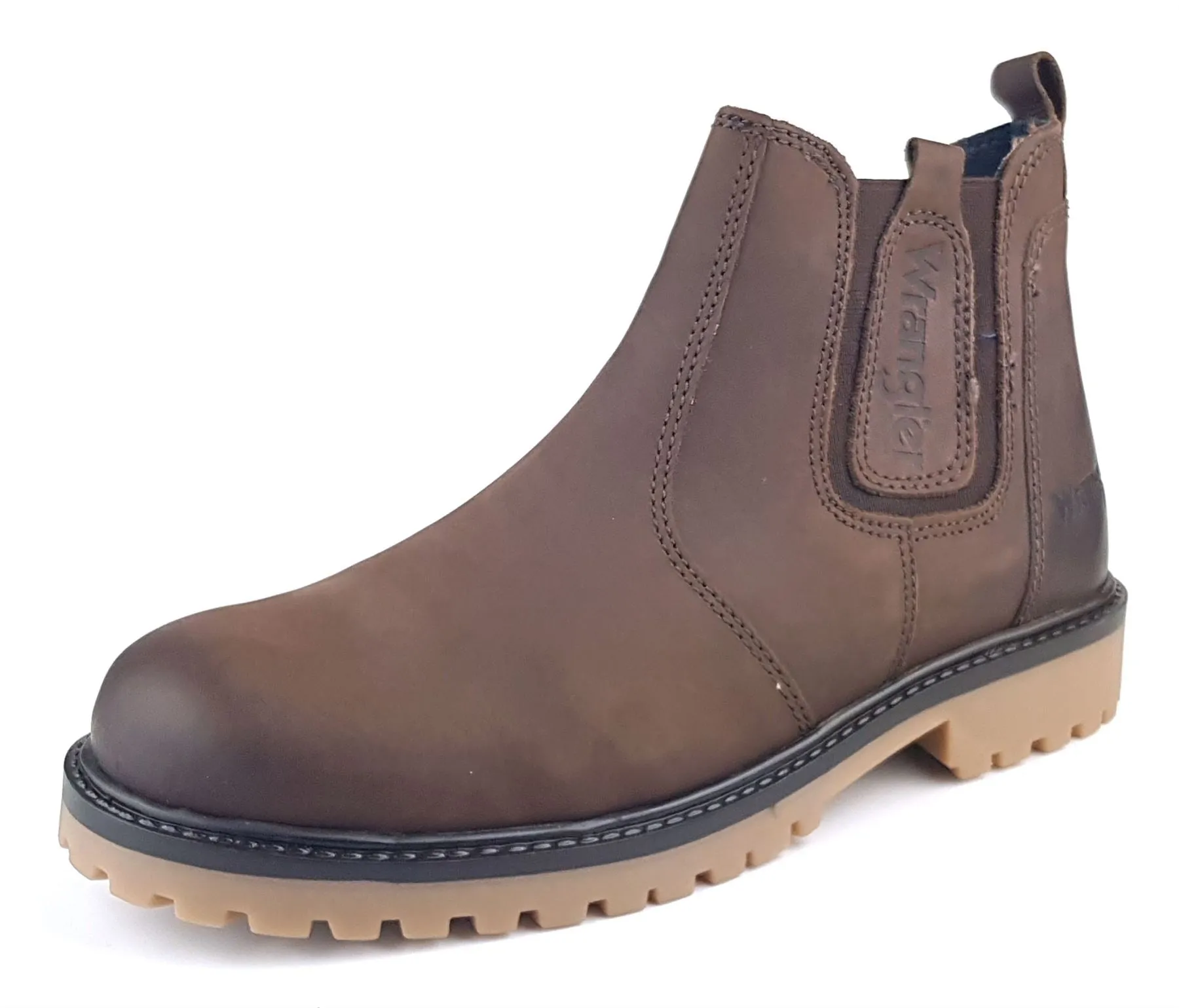 Wrangler Yuma Chelsea Ankle Leather Pull On Mens Boots